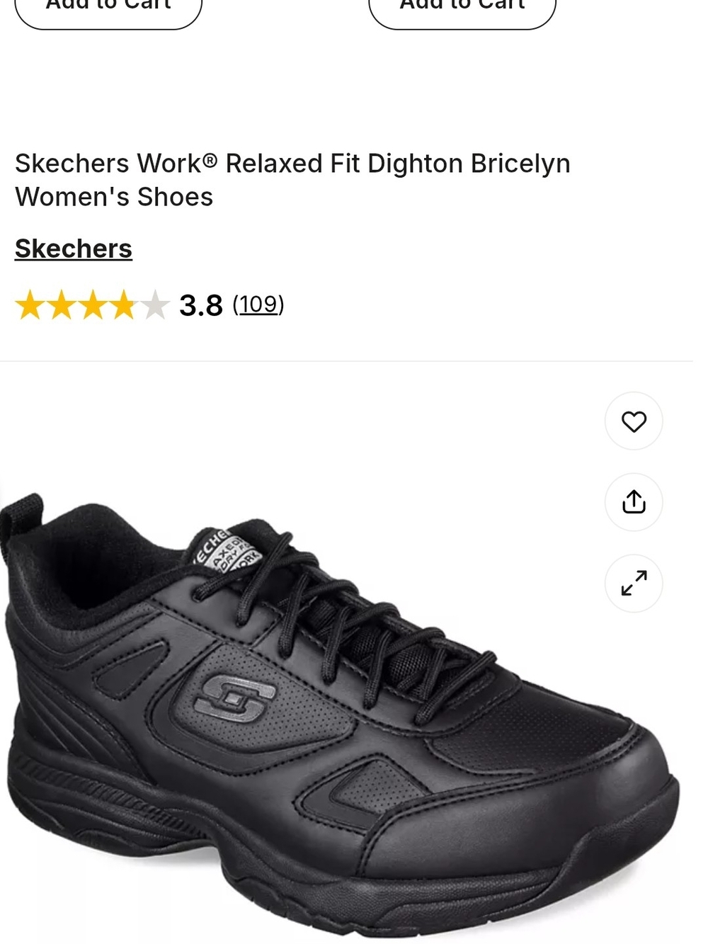 Skechers Men's Black Athletic Work Shoe